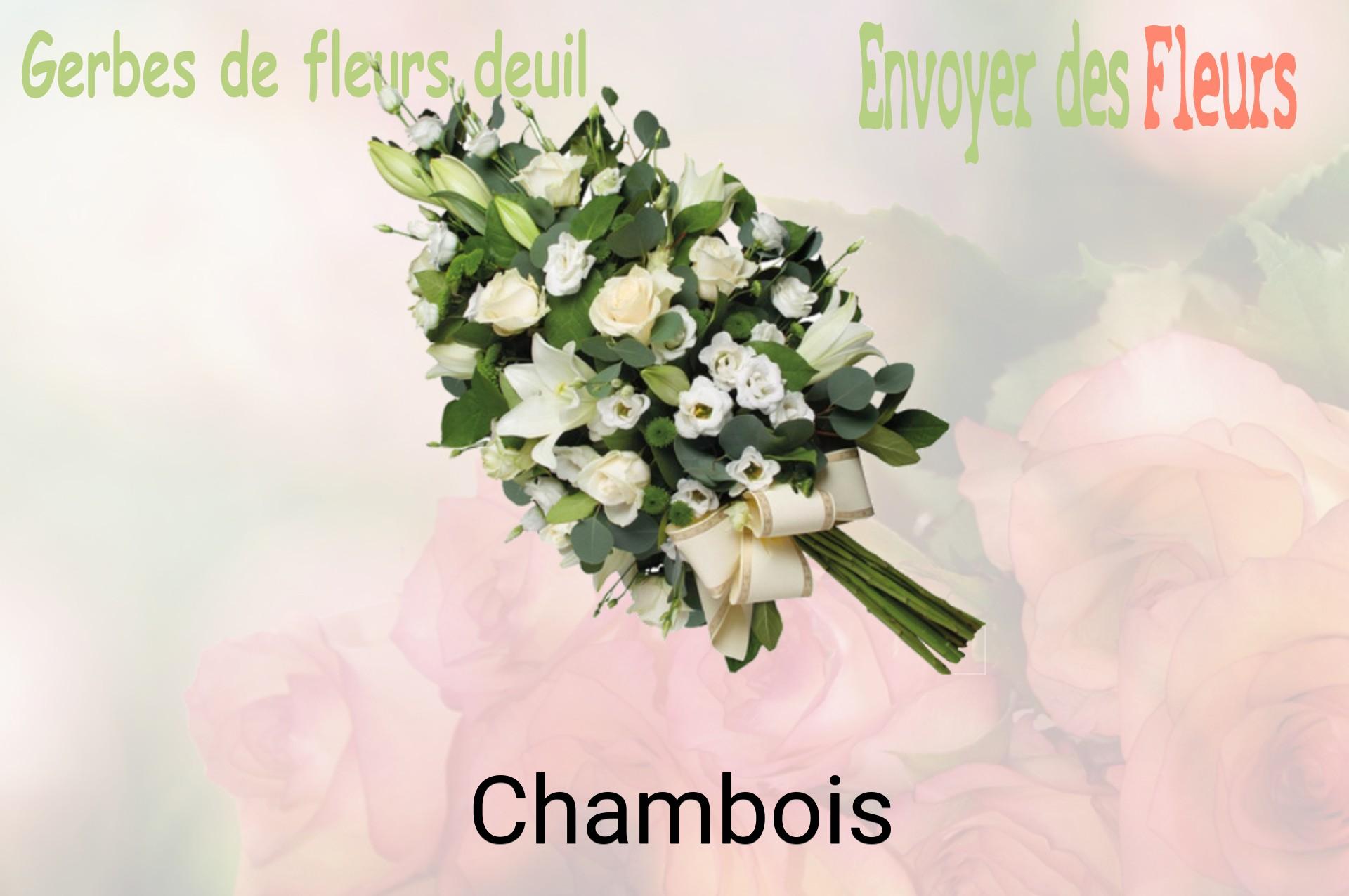 Gerbe de fleurs de deuil livrée à Chambois